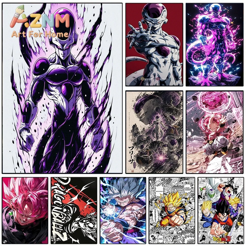 Dragon Ball Z Frieza Final Form Anime Canvas Wall Art Unframed Single Canvas Print Poster For Bedroom Living Room Home Wall De