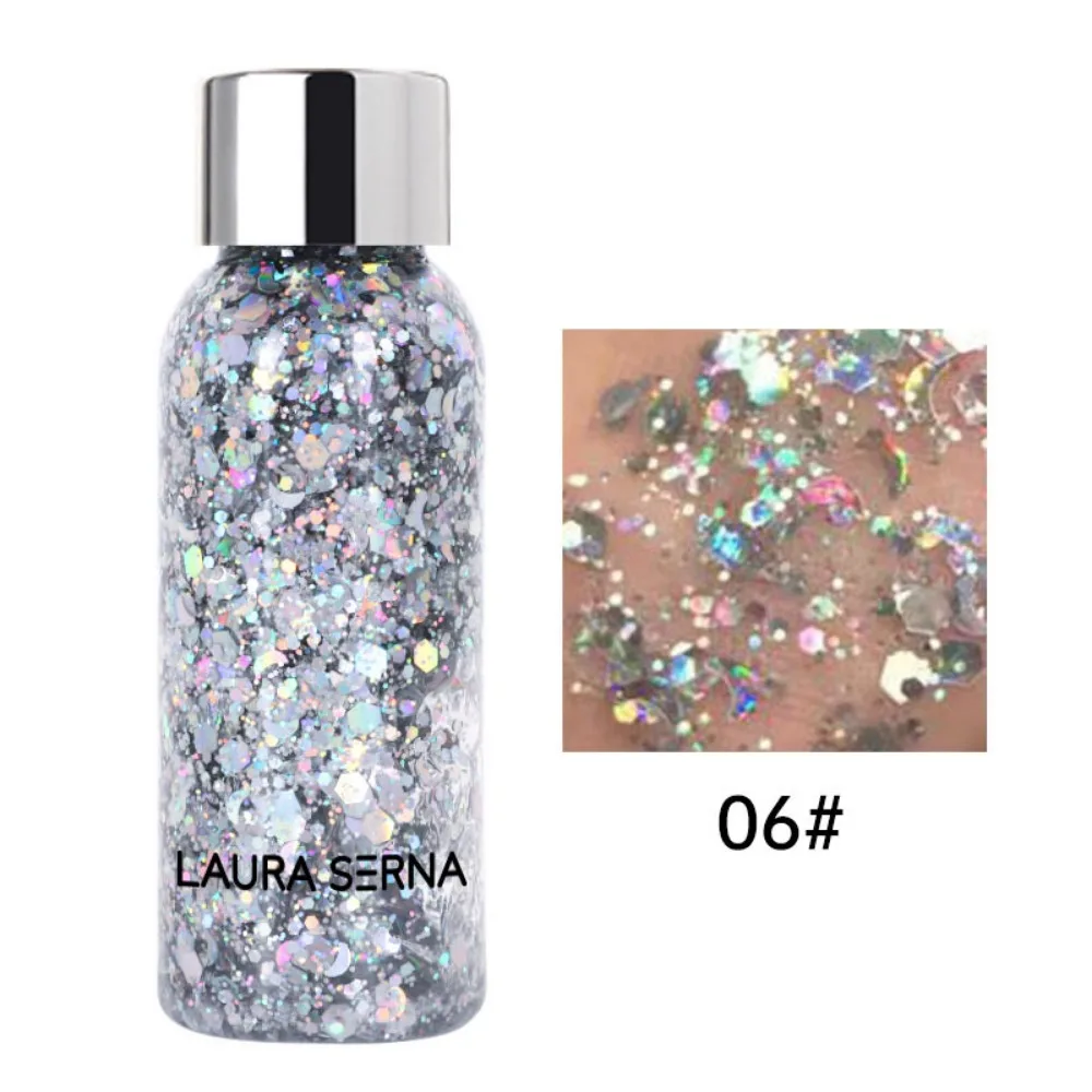 Gel, Sequins Face & Body Glitters Nail Hair Face Body Decoration Nine Colors Eye Glitters Cream Artistic Makeup