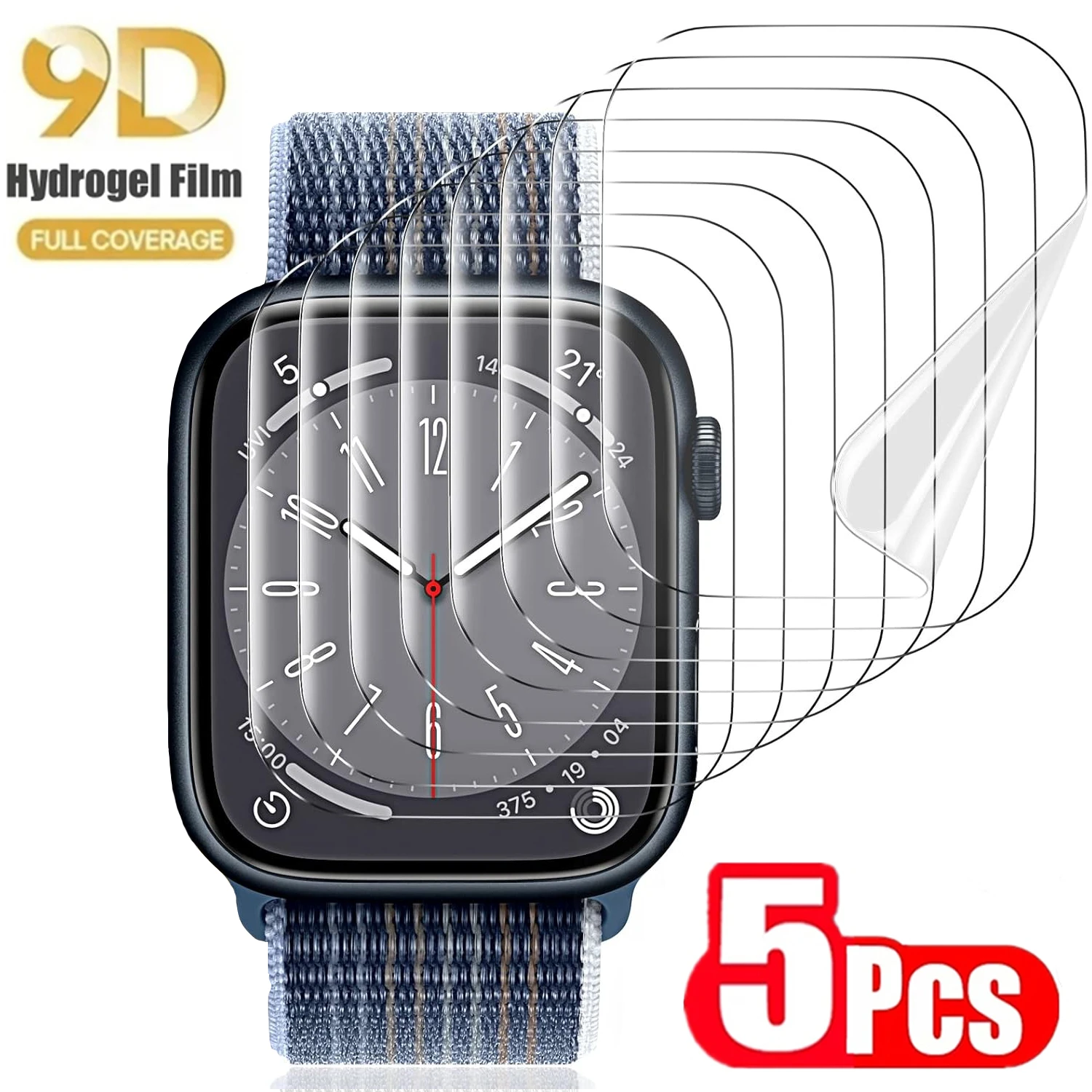 5PCS Hydrogel Film for Apple Watch 5 6 SE 40MM 44MM 38MM Screen Protector Apple Watch Ultra 49MM 7 8 9 41MM 45MM 10 11 42MM 46MM