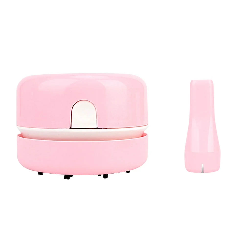 

Mini Wireless Pink Desk Vacuum Cleaner Creative Portable Dust Collector Operated for Home Office Car Surface Table