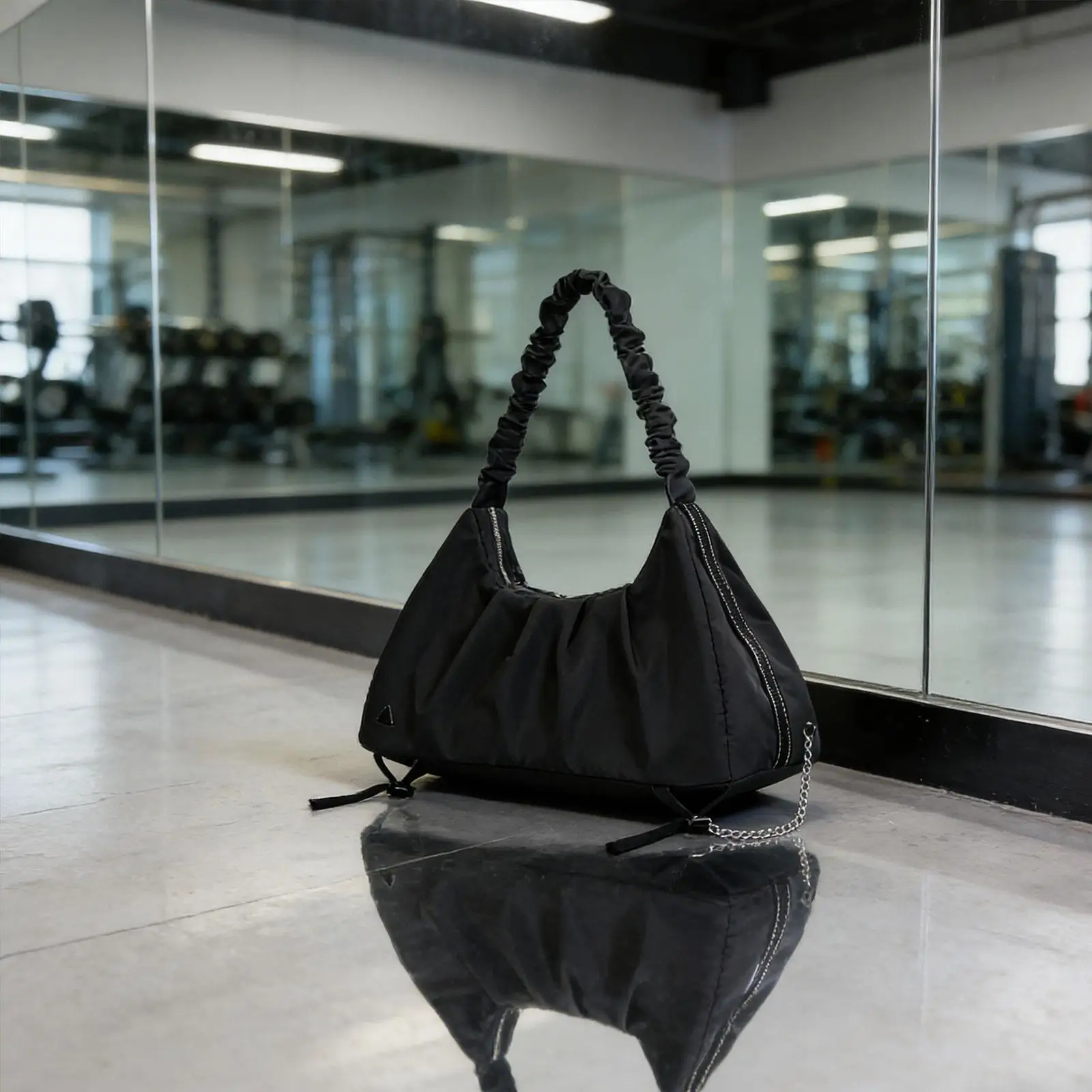 

Women’s Sports Gym Bag Nylon Travel Duffle Waterproof Crossbody Bag with Wet Dry Compartment