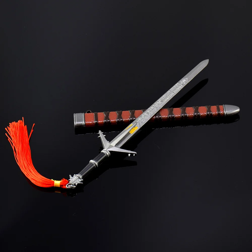 22cm Nowa Figurka z Gry, Metalowy Model Aerondight, Rękodzieło z Pochwą na Miecz, Rekwizyty, Dekoracja na Biurko, Ozdoby, Prezent, Zabawka