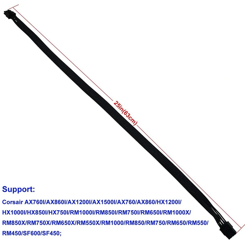 20X CPU 8 Broches Mâle À CPU 8 Broches (4 + 4) Mâle EPS-12V Carte Mère Adaptateur D'alimentation Câble Pour Corsair Modulaire Alimentation 60Cm