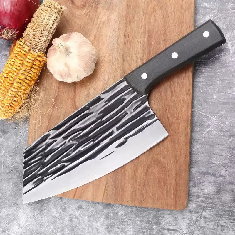 

Forged Hammered Stainless Steel Slicing Knife Chinese Kitchen Chopping Knife Vegetables Cutting Fish Fillet Knives Cooking Tools