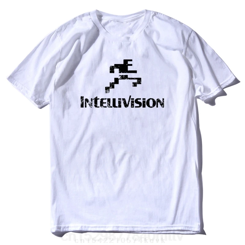 

Футболка Intellivision с логотипом, потертая серая футболка для взрослых стандартного кроя с рисунком вересового цвета