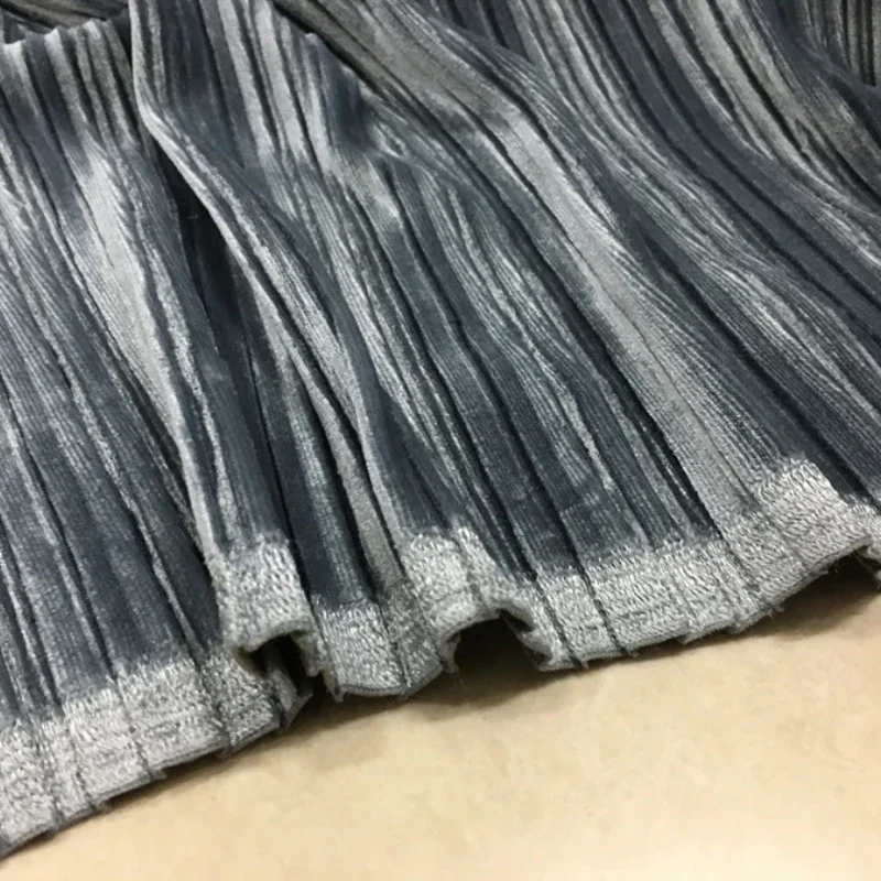 Crease Velvet Fashion Fabric Autumn Winter Skirt for Dress Polyester Material Wholesale Cloth Per Meter Apparel Sewing Diy