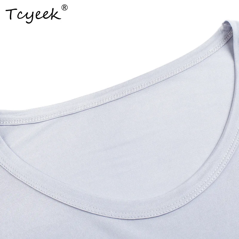 

Tcyeek, 100%Real Silk Thin Underwear, Men Long Sleeve O Neck Solid, Simplicity Bottom Clothes, 2024 Autumn Winter P48043QC