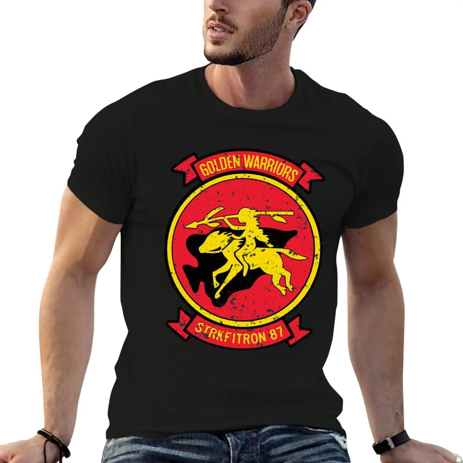 

shirts t Warriors g men - Strike Squadron shirts - 100% Golden t 87 man cotton VFA-87 Fighter for T-Shirt
