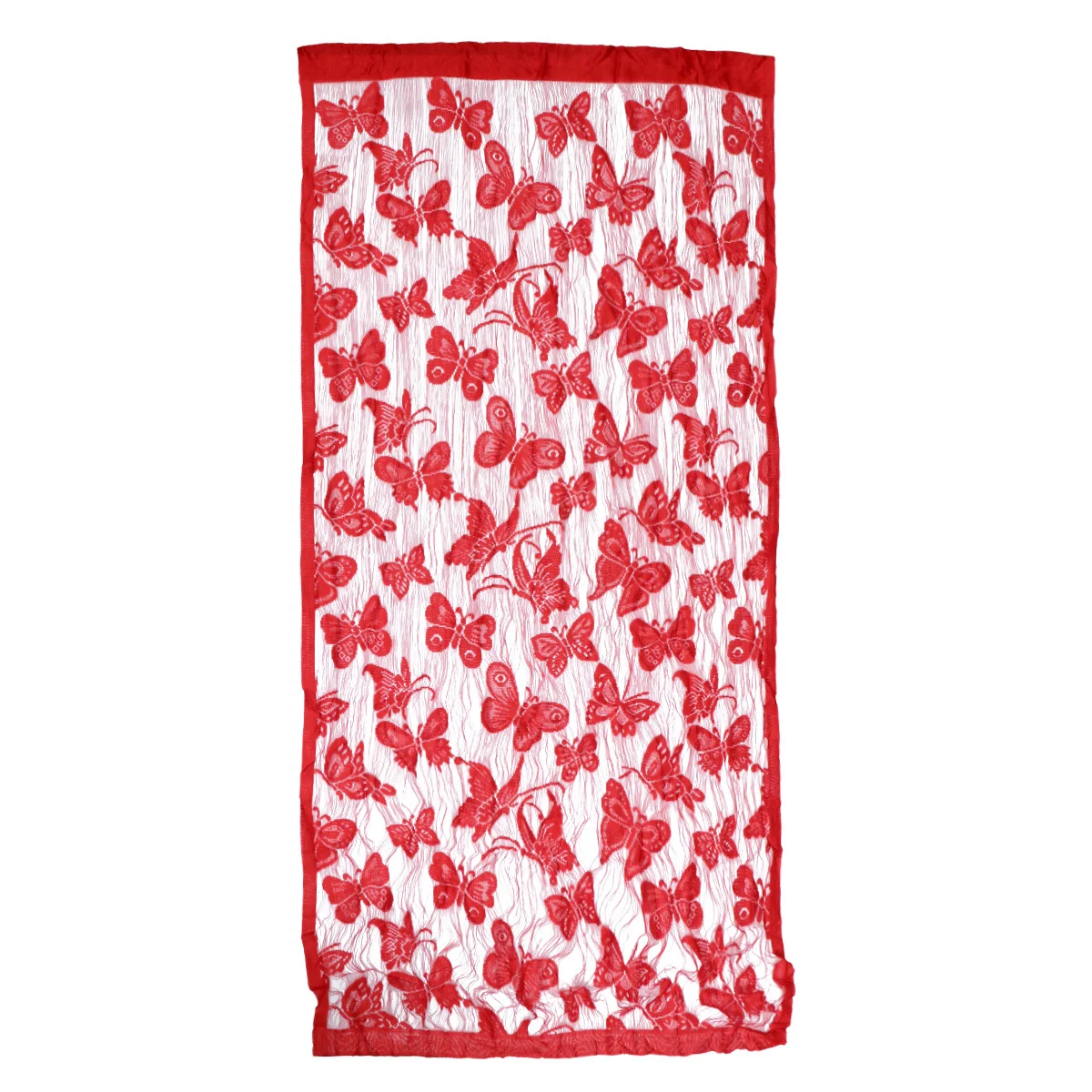 

1pc Butterfly String Premium Polyester Line Curtain For Doorway Window Room Divider Tassel Curtain Living Room Decor Red
