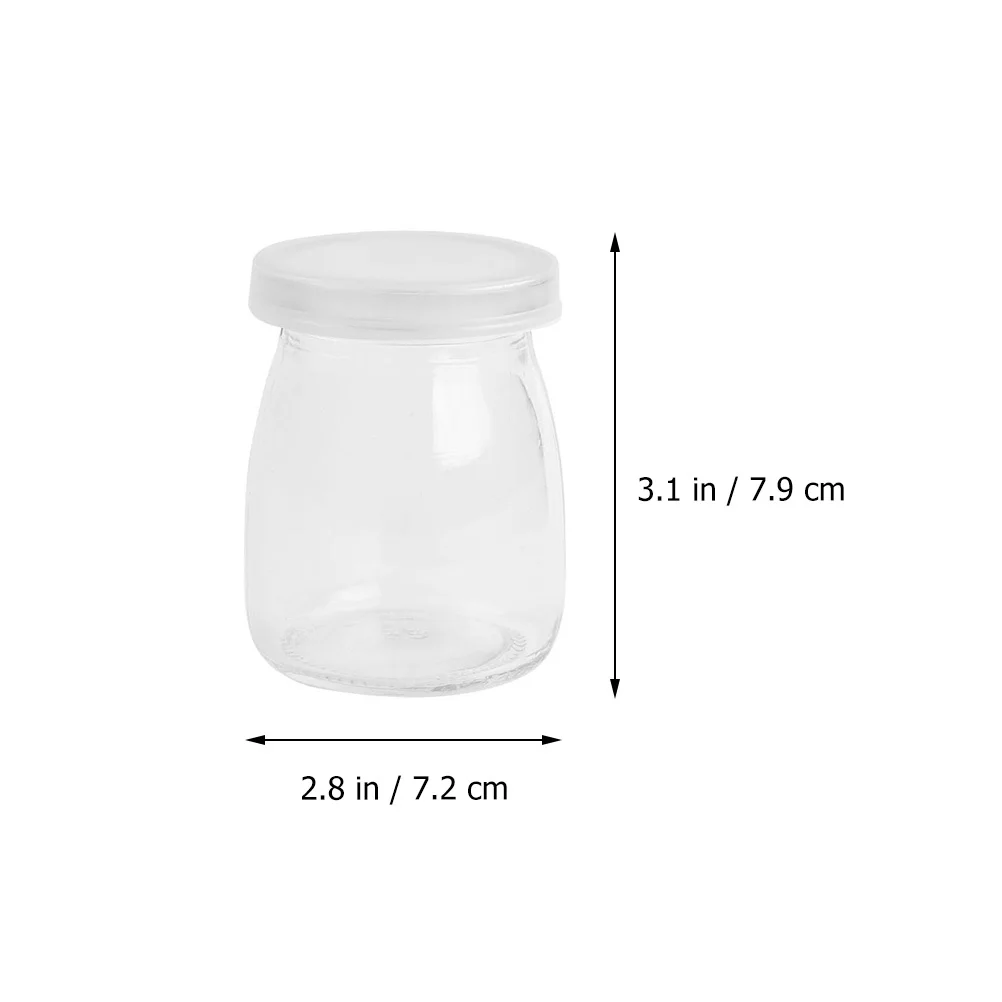 

10 Pcs Jelly Jars Glass Pudding Container Simple Cup Yogurt Cups Dessert Milk Bottle