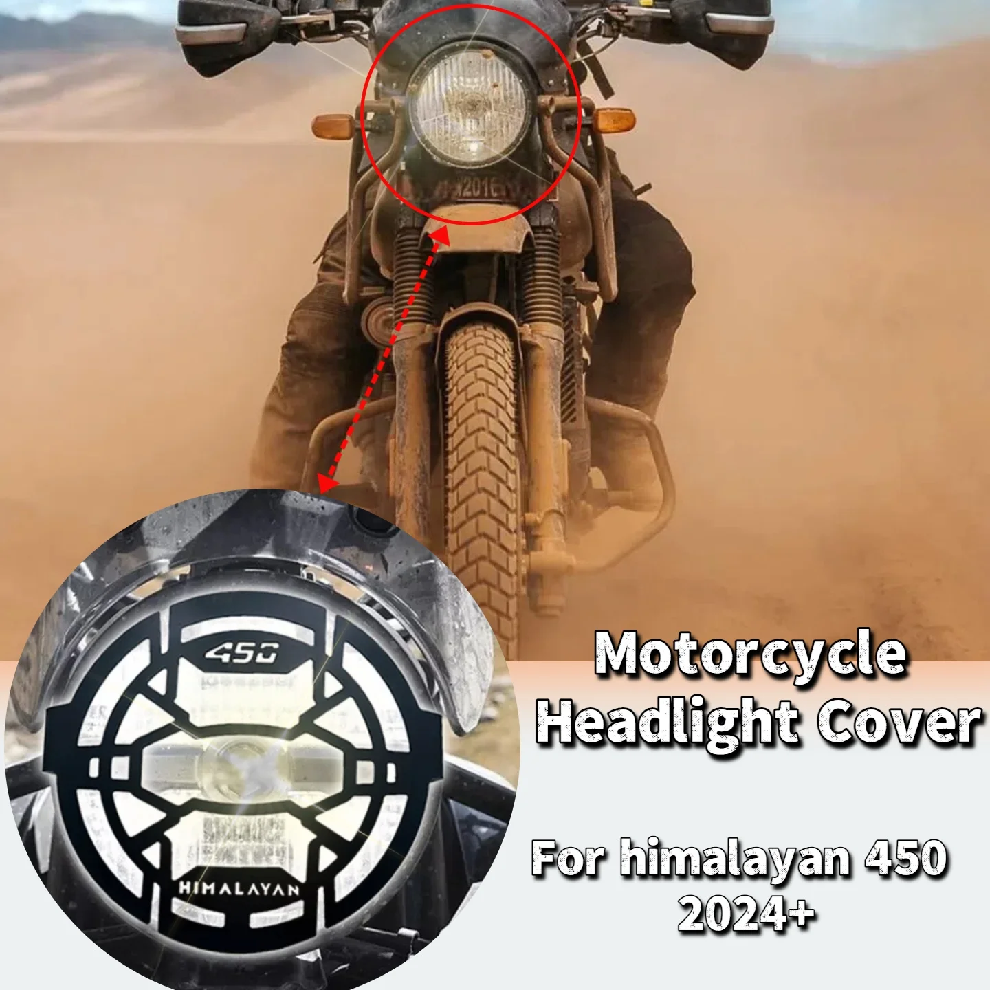 

For Himalayan450 himalayan 450 2024 - motorcycle Accessories Headlight Grille Headlight Cover Protective Guard