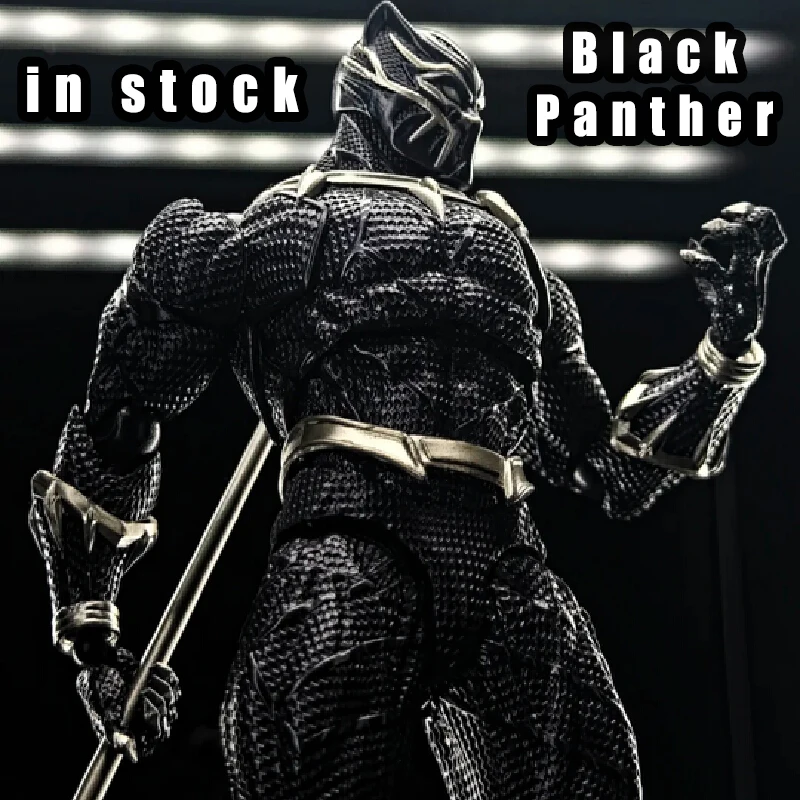 

Cartoon Anime Character Black Panther Model Toy Movable Action Figure Desktop Decoration Ornament Boy Birthday Gift Scene Props