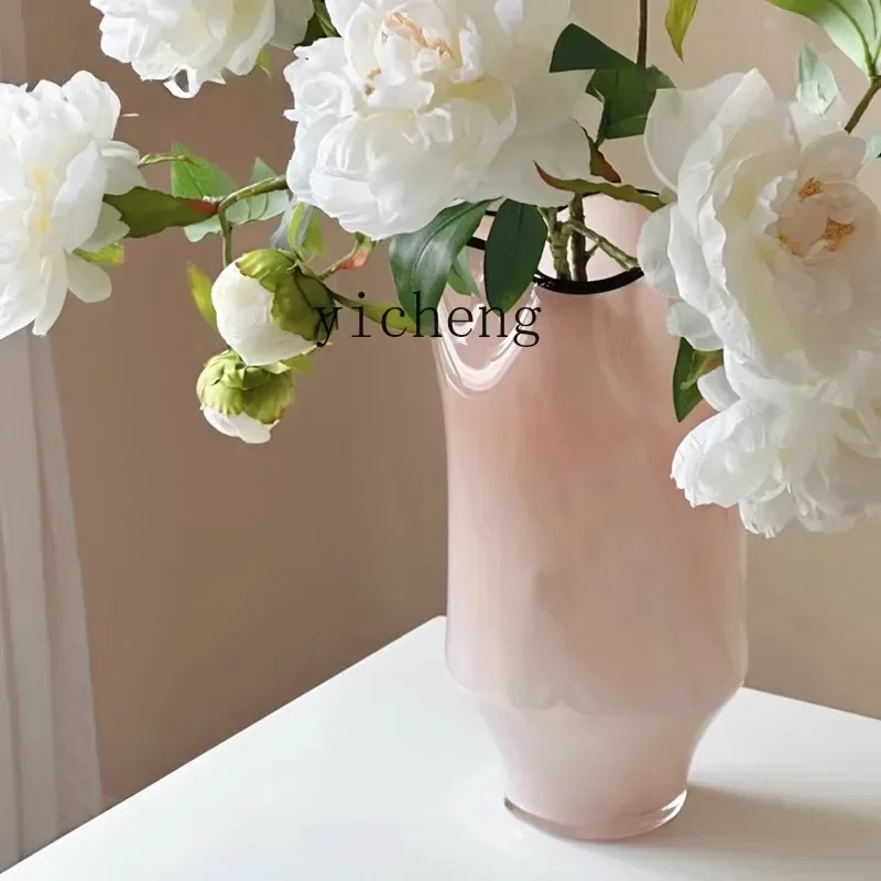 HP-15 Glazed Vase Ornament Living Room Water Raising Flower Arrangement Decorative Flower Utensil Entrance
