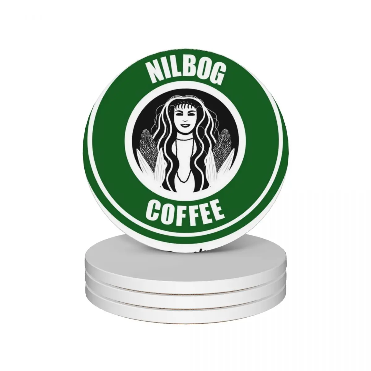 

Nilbog Coffee Ceramic Coasters (Set of 4) holder mug set eat table for coffee cups Coasters