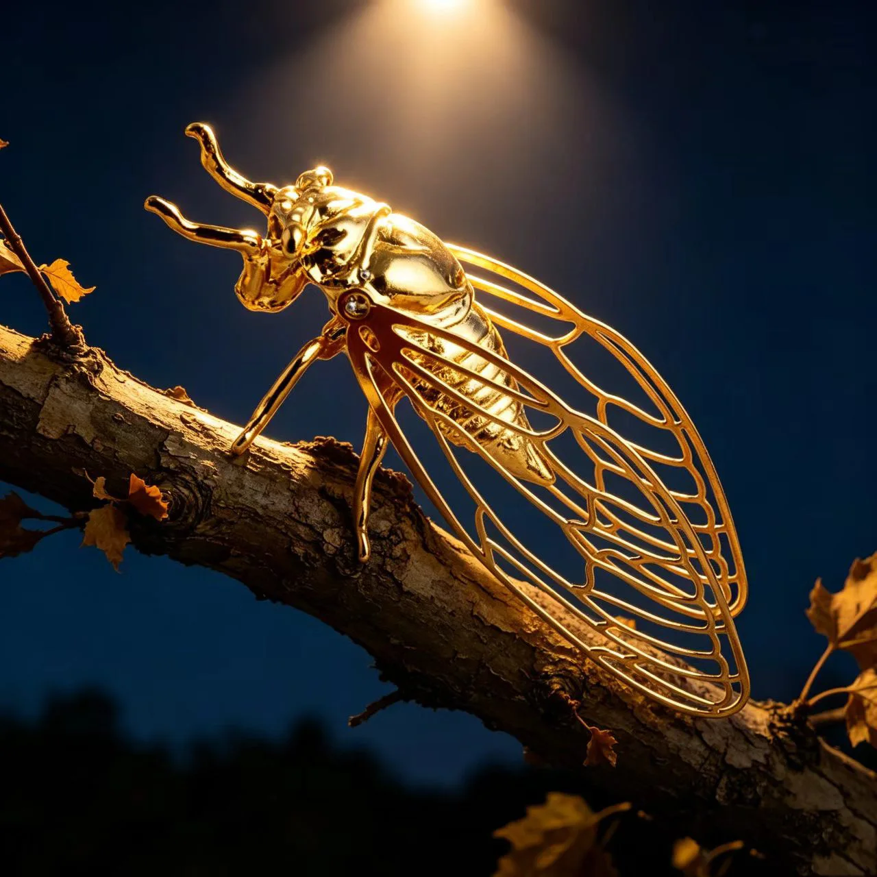 Brass Cicada, Hollowed out Cicada Tea Pet Decoration, Chinese Zen Thread Incense Seat Tea Room Handicraft