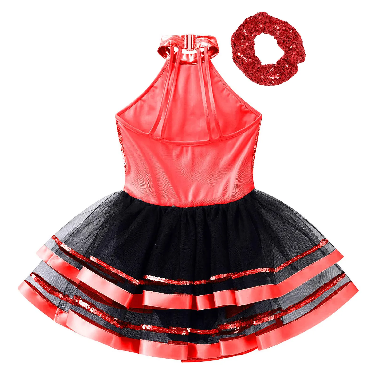 

Детское балетное платье-пачка с блестками для девочек, гимнастическое тренировочное трико для латинского джаза, современные танцы, балерина, танцевальная одежда