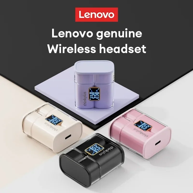 سماعات أذن Lenovo XT56 بلوتوث مع شاشة LED لإلغاء ضوضاء المكالمات، سماعات أذن لاسلكية ستيريو هاي فاي مع iOS/Android #1