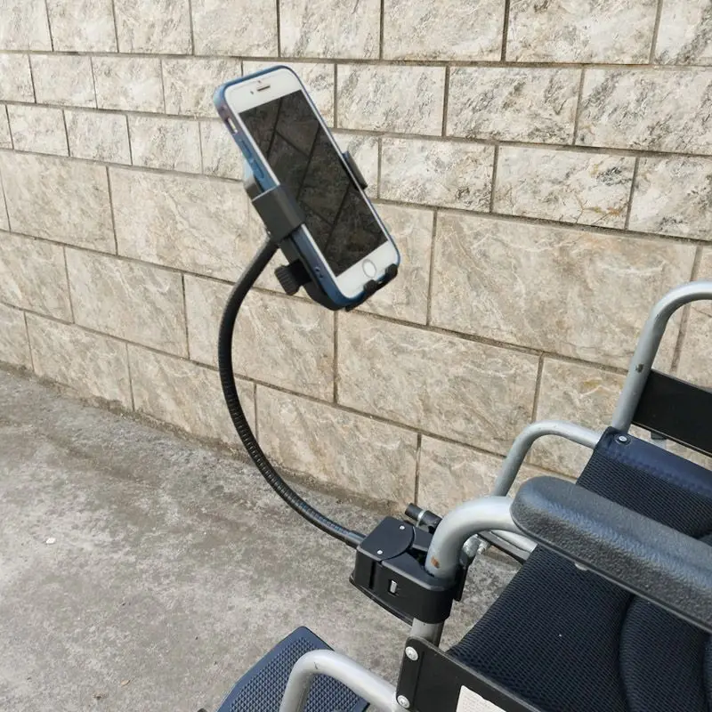 Mobile Phone Stand Electric Wheelchair Accessories Live Streaming Fixed Stand Accessories Rotating Wheelchair Accessories