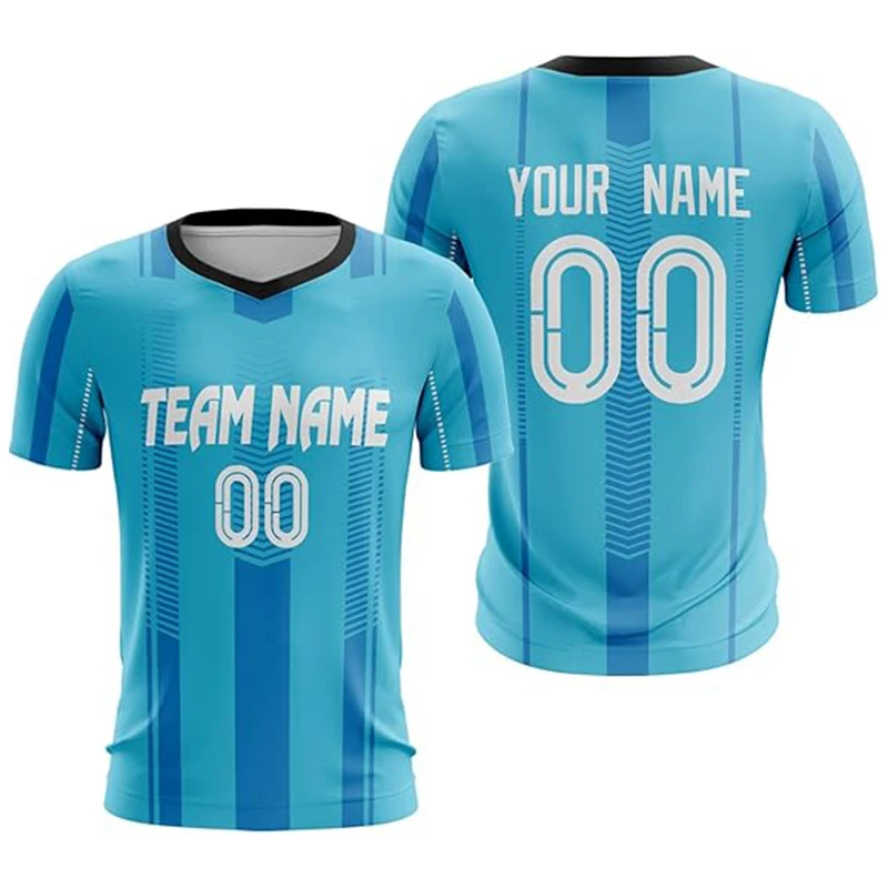Men's Personalized Name Team Name Number T-shirt Custom Football Jersey Trend Fashion Graphic T Shirts For Man Clothes Sports