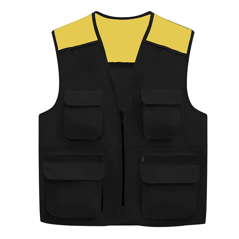 Waterproof Hooded Vest For Men Women Outdoor Travel Cycling Volunteer Group Public Welfare Activities Benefit Fishing Logo