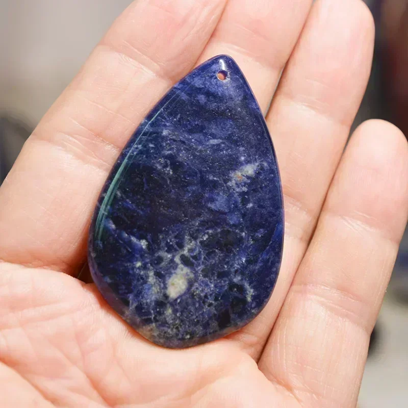 57x38mm Natural gemstone lapis lazuli water drop shape Pendant Handmade crafts DIY charm necklace jewelry exquisite gift making