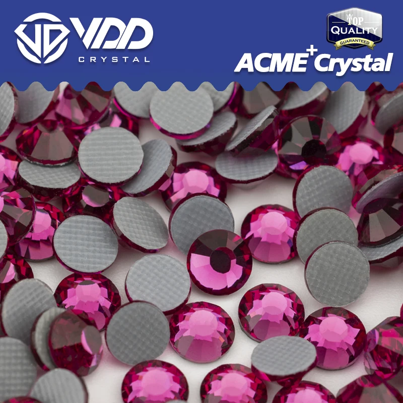 VDD 042 Fuchsia ACME+Series Glass Rhinestones Crystal Hot-Fix Flatback Stones Diamond For Clothes Accessories Dress Decorations