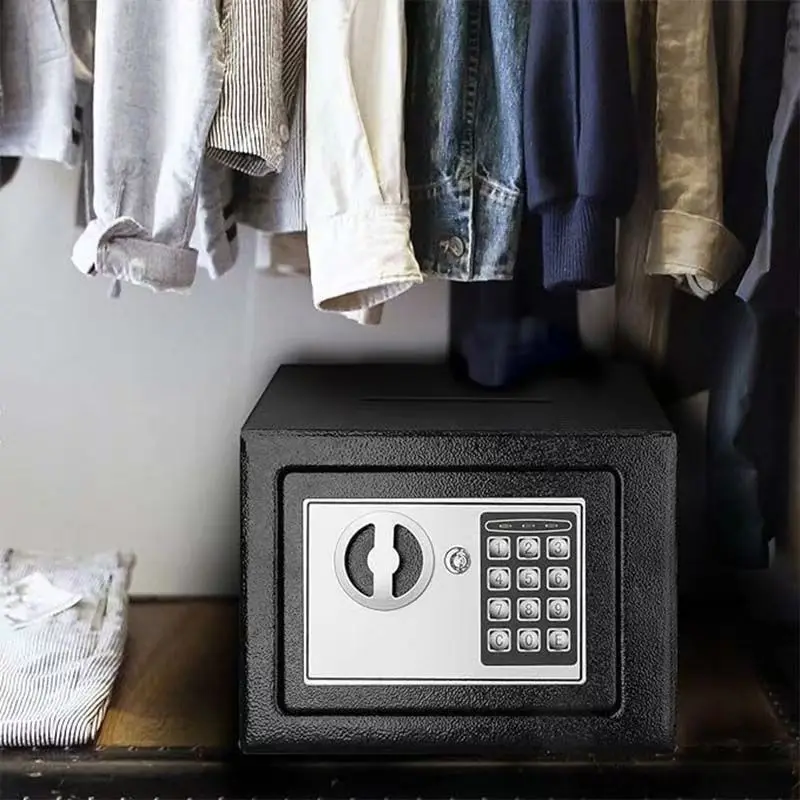 صندوق أمان آمن بقفل لوحة المفاتيح الرقمية الإلكترونية جميع الفولاذ للمكتب المنزلي #3