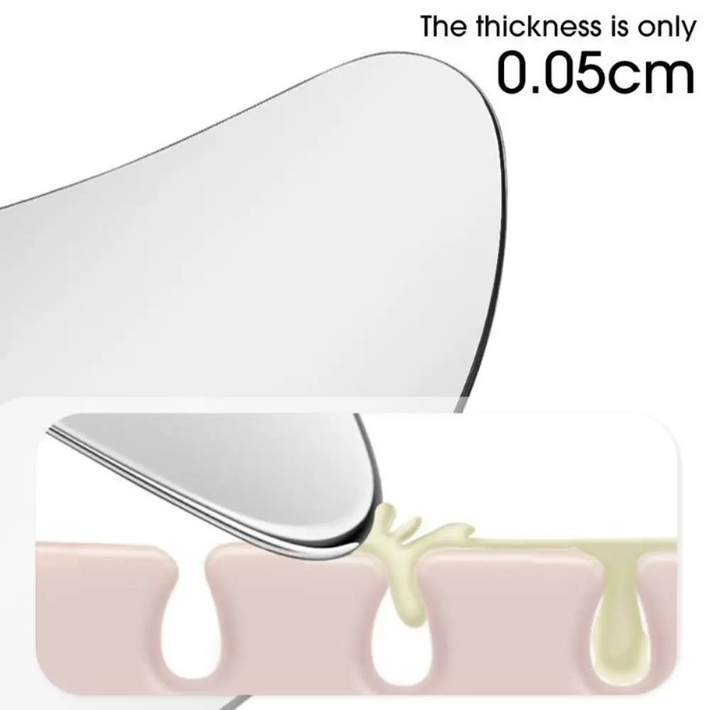 내구성 있는 스테인리스 스틸 괄사 스크레이퍼 하트 모양 만능 괄사 마사지 도구 얼굴 마사지기 얼굴 미용 눈 마사지용