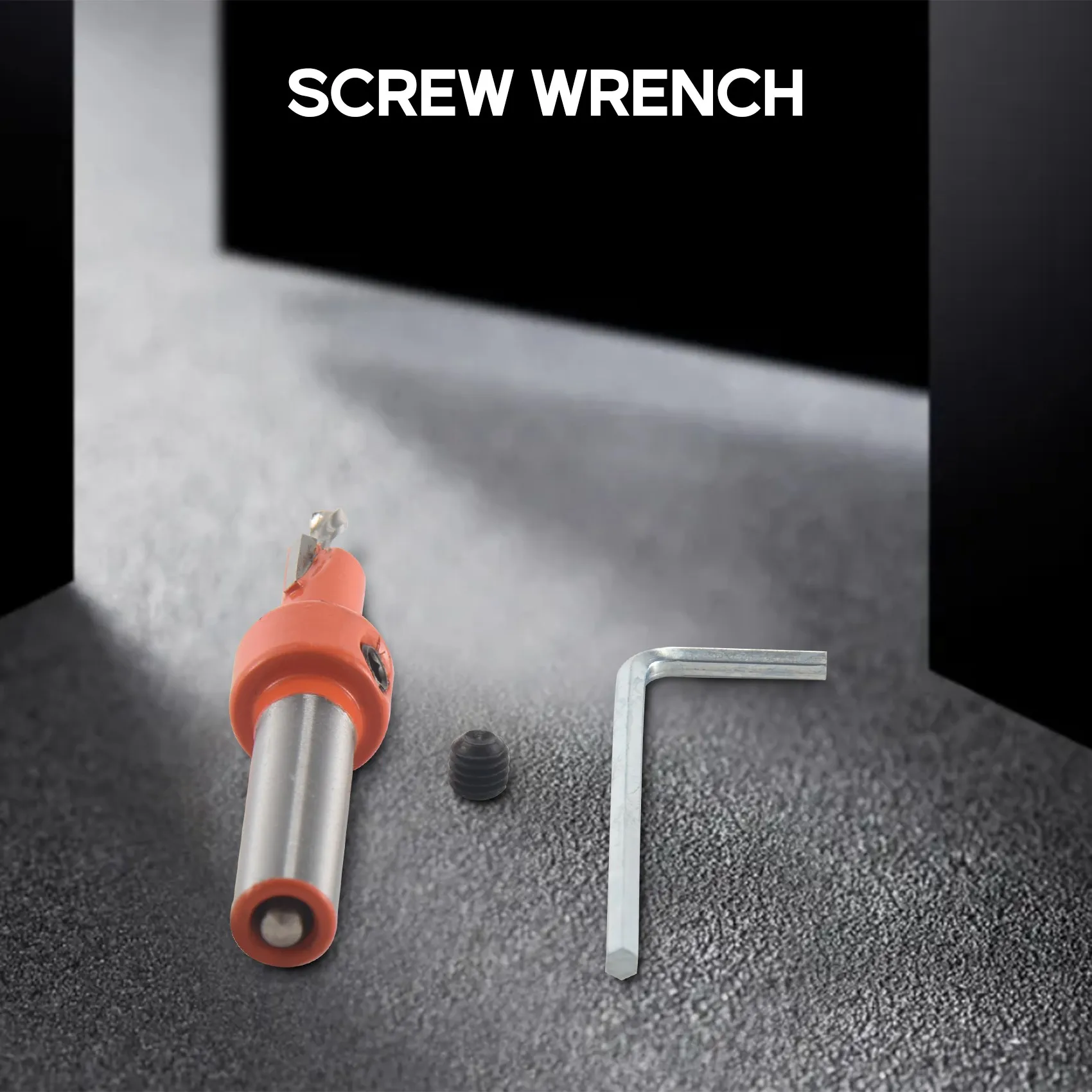 Conjunto de broca escareador, Broca para madeira, Madeira Madeira trabalhando com chave hexagonal para cortador de parafuso, 3 pcs