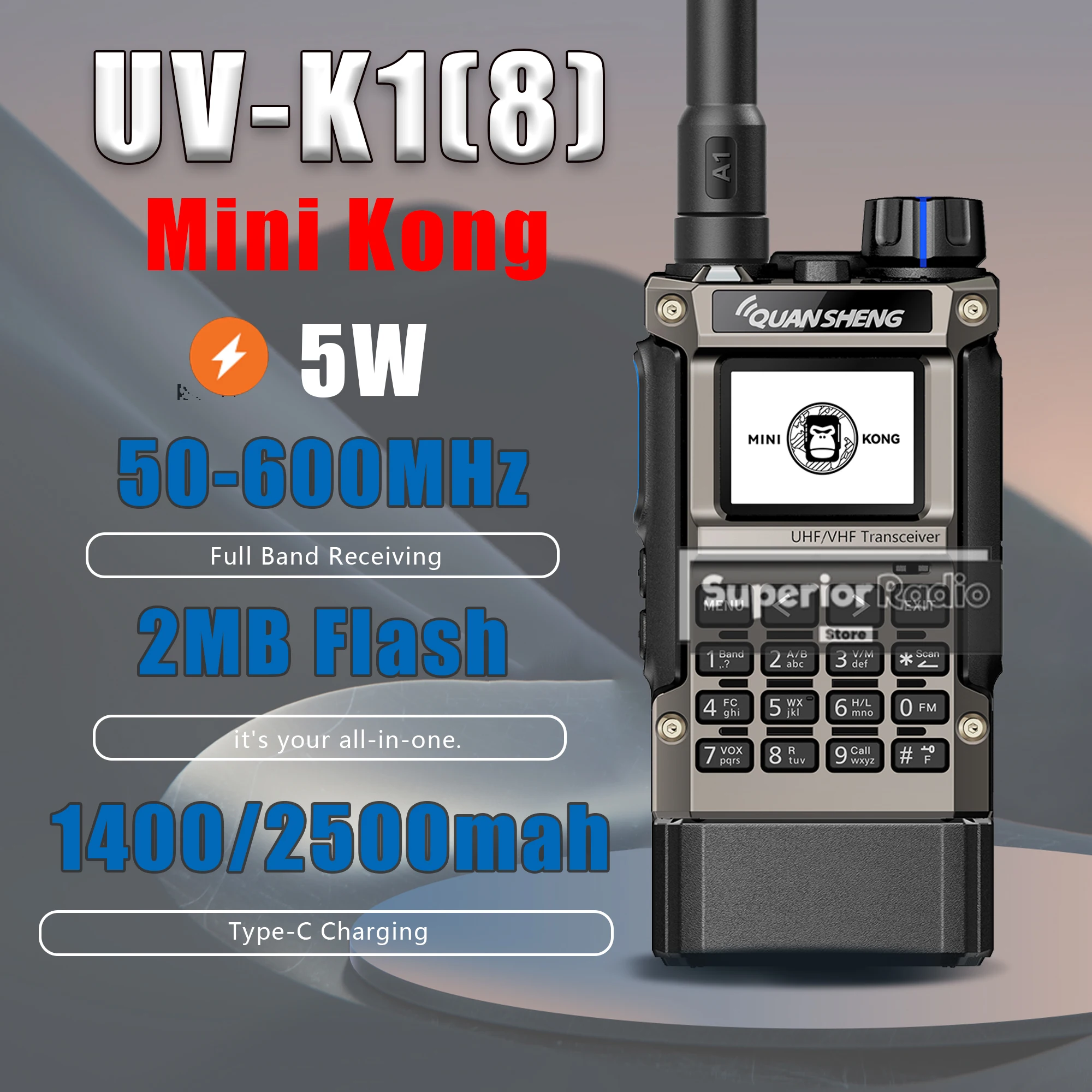 quansheng-uv-k1-8-walkie-talkie-mini-kong-2mb-flash-usb-c-charging-and-programming-am-diy-power-on-photo-1400-2500mah-scrambler