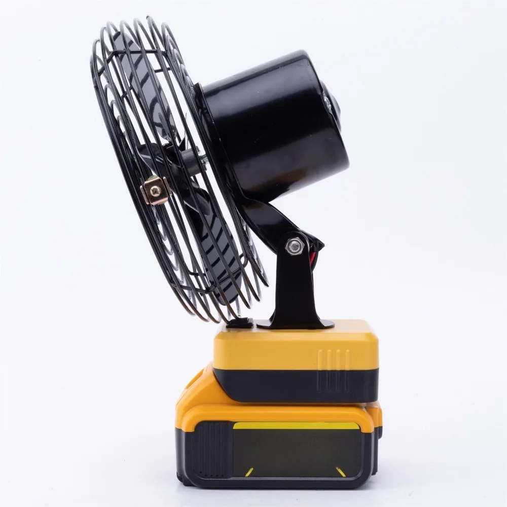 

Rechargeable Lithium Battery Metal Fan for DeWalt 18-20V Li-ion Battery W/USB TYPE-C Portable Outdoor Camping Cordless Table Fan
