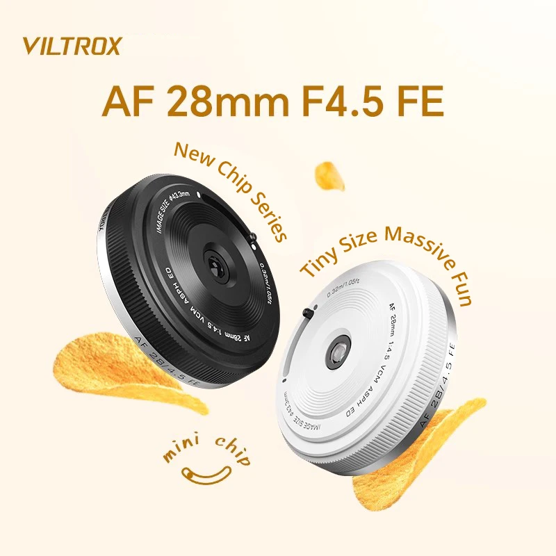 VILTROX 28mm F4.5 Pancake Lens Autofocus Full Frame Lens Retro Ultra-thin 60g For Sony E Mount A7C A6400 A6700 ZV-E10 A7M5 a7iii