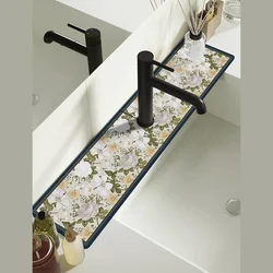 Absorbent Kitchen Sink Mat Absorbent Drying Mat For Kitchen Countertop Sink Faucet Drain Pad Table Mat Diatomite Absorbent Pad