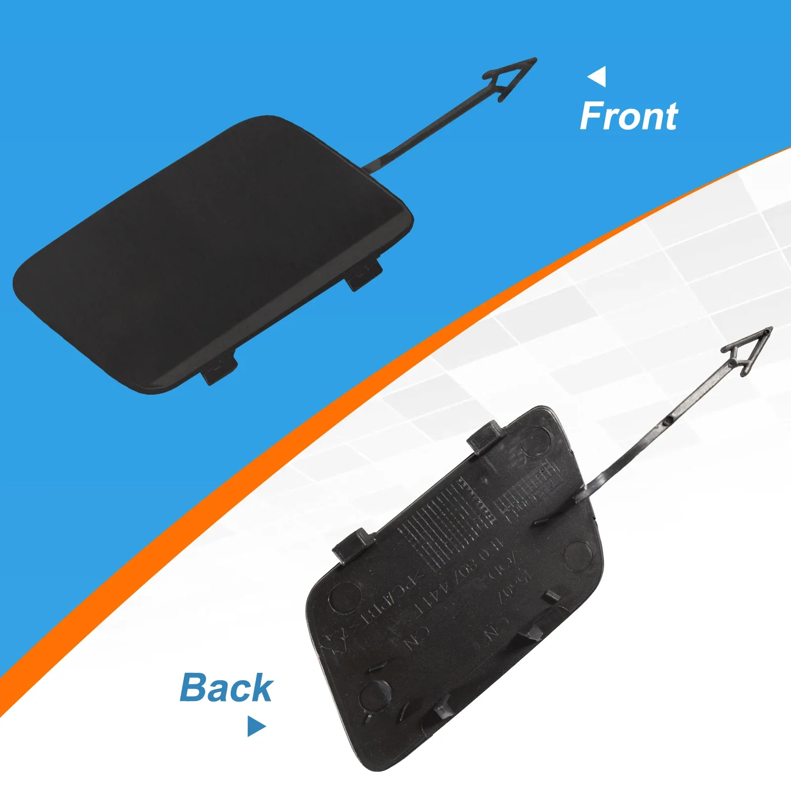 Front Bumper Tow Hook Eye Cover Cap 4F0807441F For Audi A6 C6 2009-2011 Replacement Set