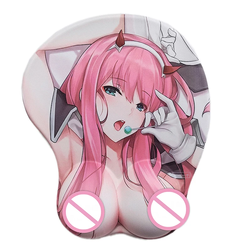 

Darling in the Franxx zero two sexy Mouse Pad Big Gaming Anime Silicone Gel Cute Manga Pad with Wrist Oppai Large Table Mat