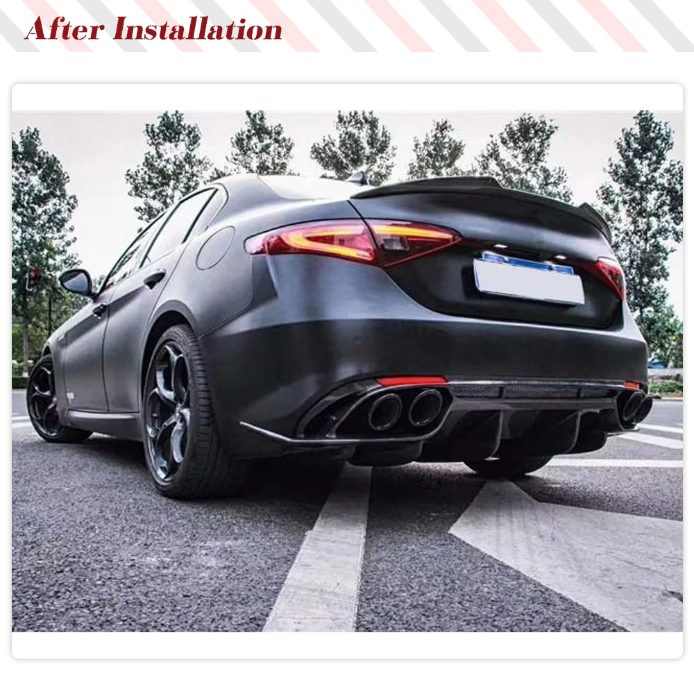 

Car Rear Trunk Racing Spoiler For Alfa Romeo Giulia Quadrifoglio Sedan 2015-2024 Rear Tail Lip Boot High Trunk Wing Carbon Fiber