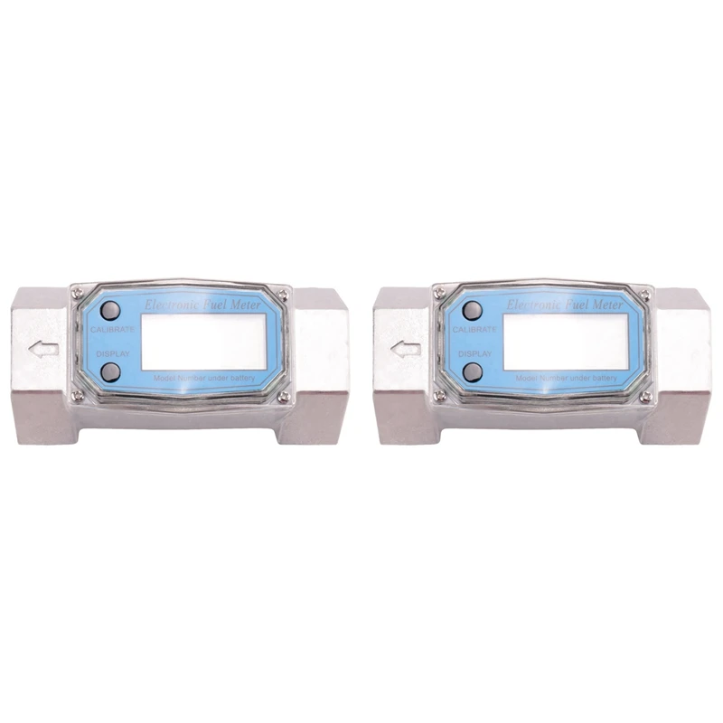 

HOT SALE 2X 1.5 Inch Digital Turbine Flow Meter, LCD Display Fuel Water Flow Meter, Flowmeter For Diesel Kerosene Gasoline Water