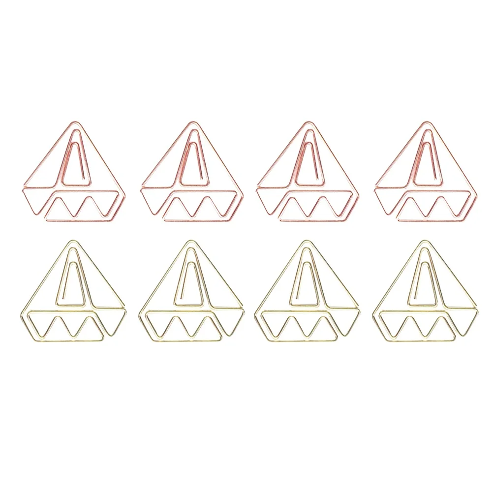 

50 Pcs Rose Gold Diamond Paperclip Clips Paperclips for Office Accessories Bright