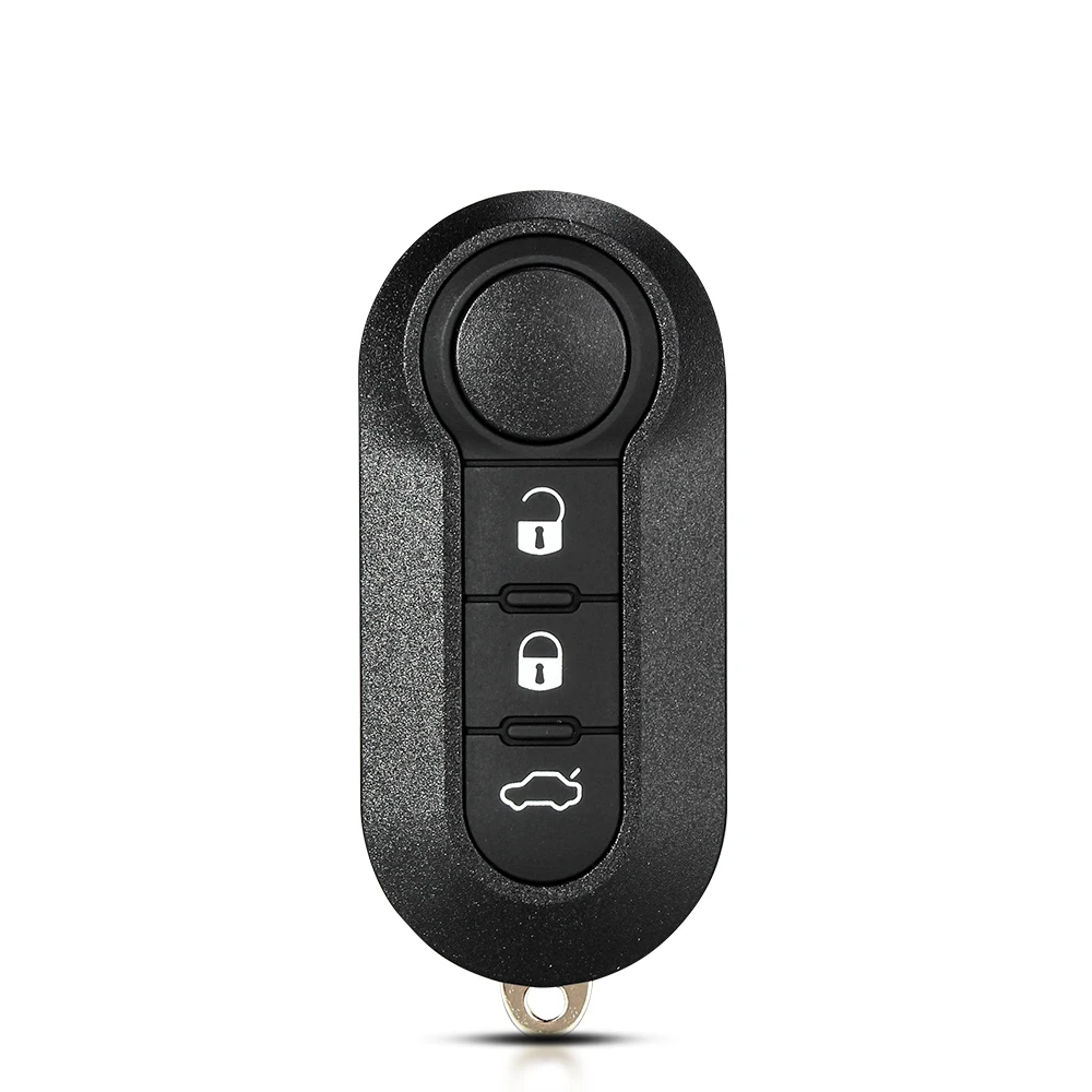 KEYYOU 10PCS Für FIAT 500 Panda Punto Bravo Weiß Taste 3 Tasten Klapp Auto Schlüssel Fall Alarm Keyless
