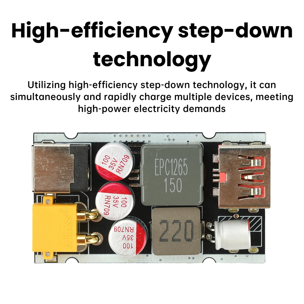 DC 9-35V 205W Fast Charging Module Buck Charging Module Supports PD QC Full Protocol for Electric Vehicle Charging Modification