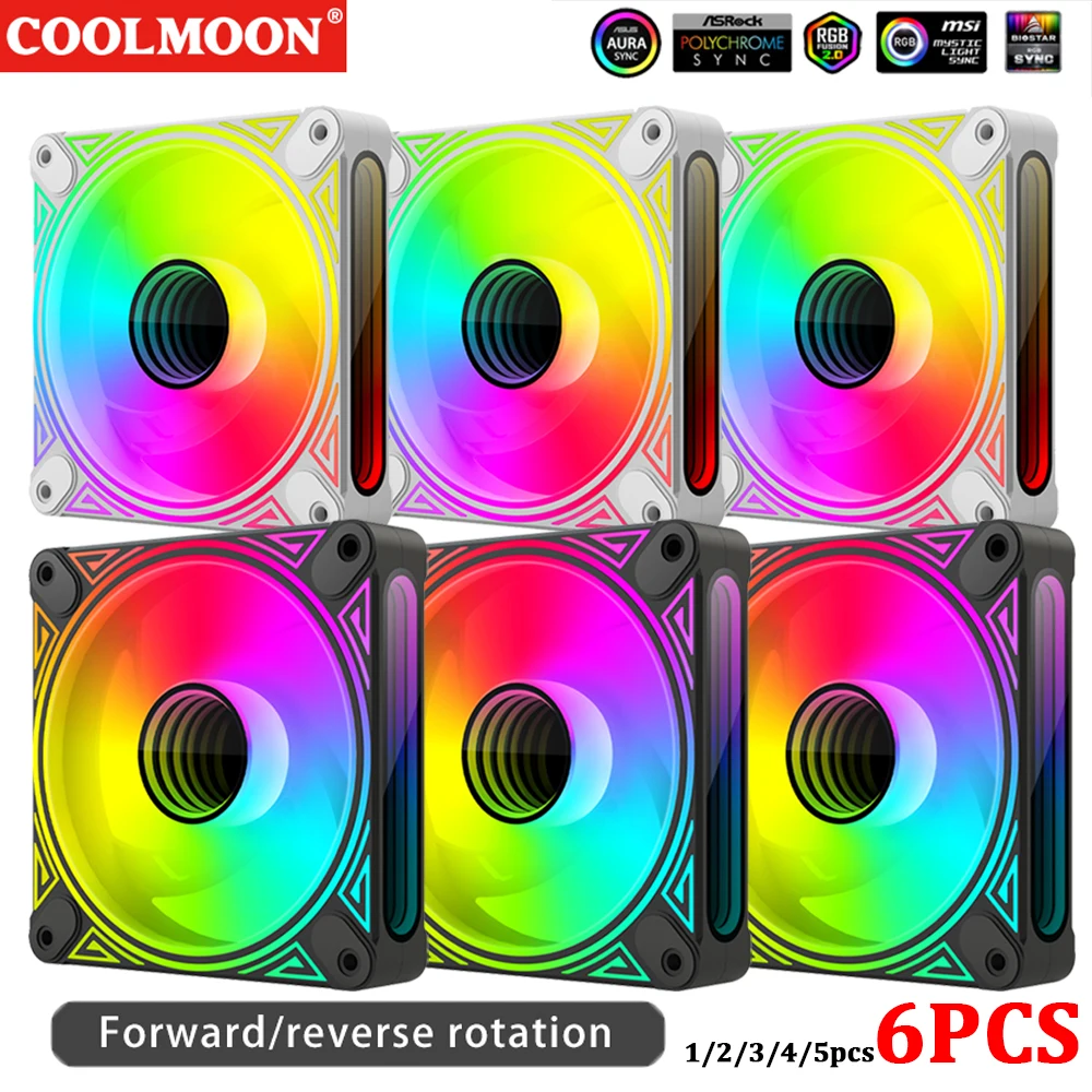 مراجعة تفصيلية لـ COOLMOON ARGB Controller 4Pin PWM 5V 3Pin ARGB Cooling Fan Smart Remote Control