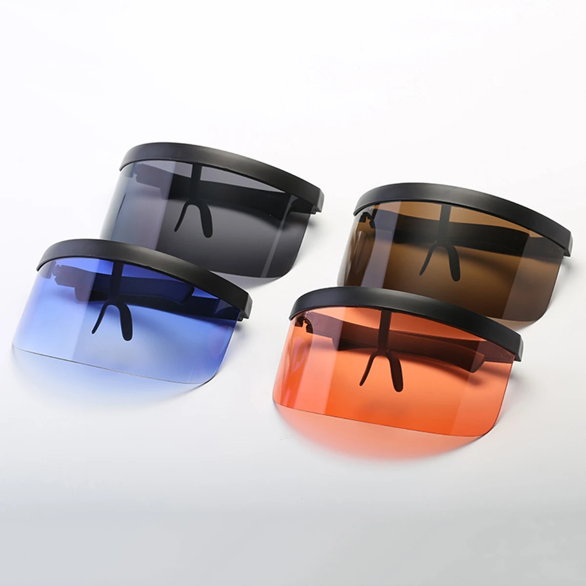 

New Super Large Unisex Sunglasses Windproof Uv Protection Lightweight Clear Anti-Peep Transparent Sunglasses For Outdoor