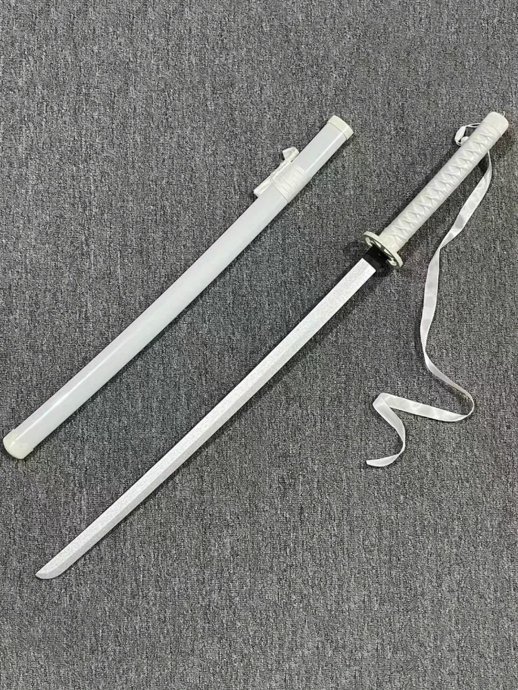 40-calowa Biała Katana Rukia Oryginalna Samurajska Szabla Bleach Anime Miecz Rekwizyt Cosplay Oryginalny Rozmiar Japońska Katana Nóż Ninja Dekoracja Prezent — 2