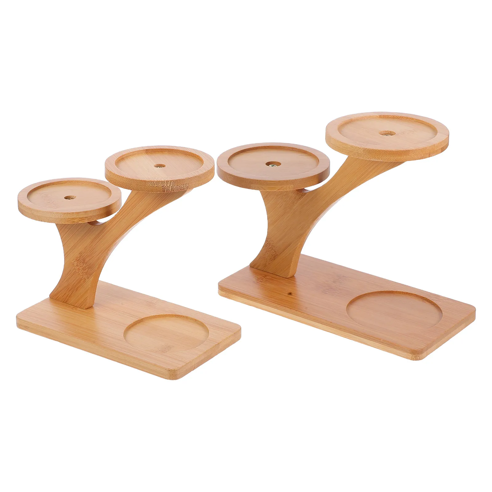 Bamboo Plant Stand 2pcs – Stable Corner Shelf for Indoor Desktop Garden, Multi-Layer Flowerpot Holder