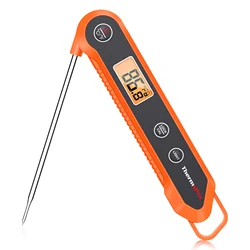 ThermoPro TP03H Digital Backlit Instant Read Meat Thermometer for BBQ Cooking, Waterproof Kitchen Thermometer with Lock Function