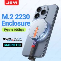 JEYI แม่เหล็ก2230ม. 2 NVMe SSD Enclosure พร้อม MagSafe สำหรับ iPhone 15 PRO MAX ProRes USB 3.2 10Gbps สำหรับ macbook/ipad pro/laptop