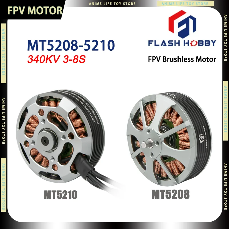 

Flash Hobby MT5208-5210 340KV FPV Motor Brushless 3-8S LiPo Battery ESC 60A For Racing Drone DIY RC FPV Children Drone Gifts
