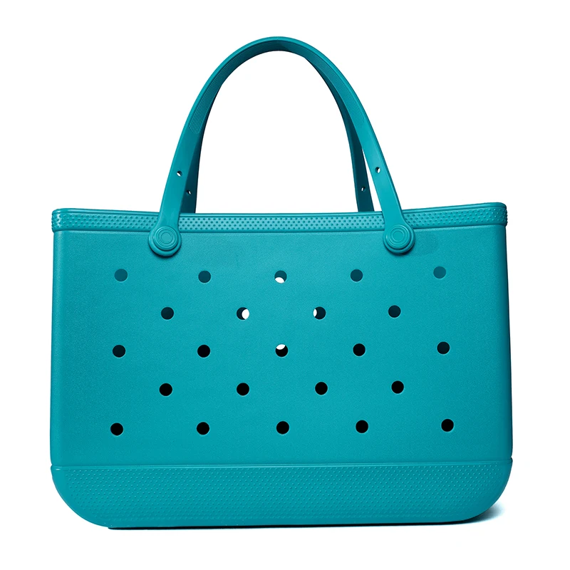 

XL Waterproof EVA Beach Bag Large Tote for Women Travel Picnic Storage Shopping Easy Clean Carry All Soft Washable Jelly Tote