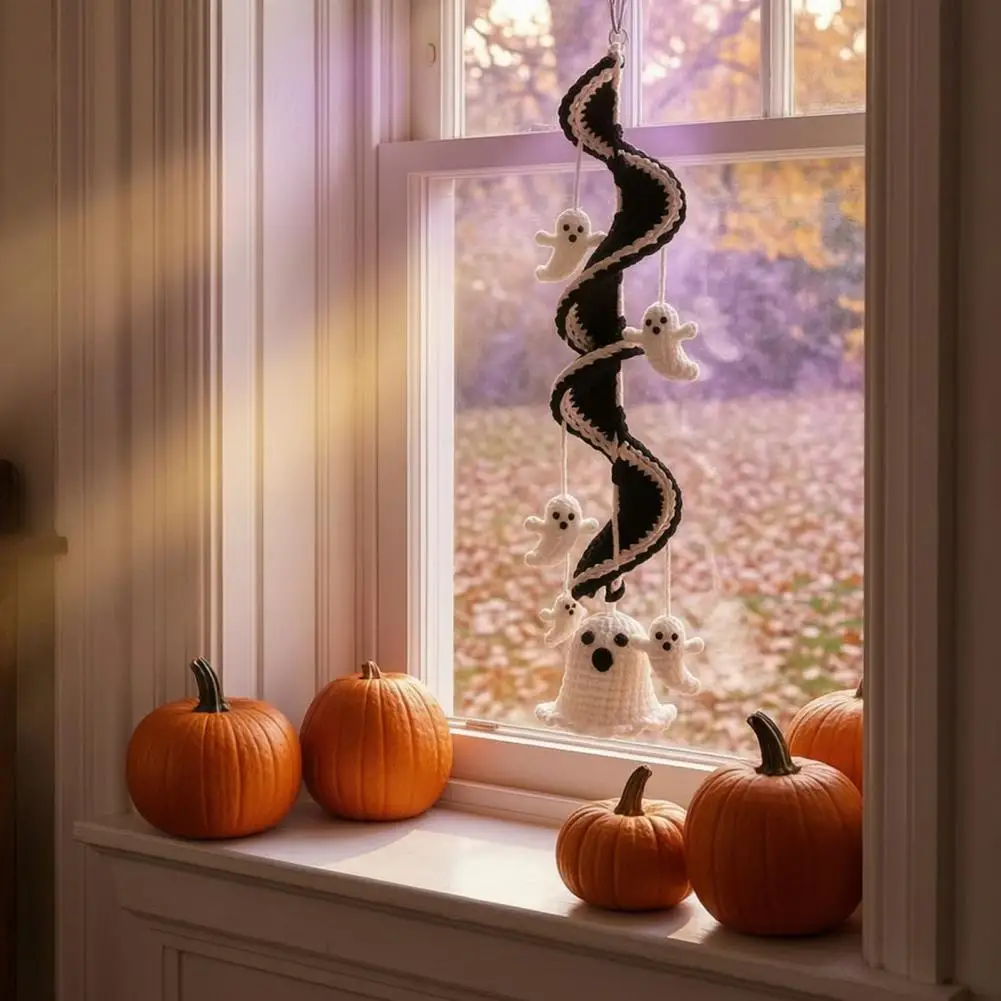 Crochet Bat Kit Handcrafted Gift Idea Halloween Crochet Ornament Diy Kit Pumpkin Ghost Bat Hanging Decoration for Beginners