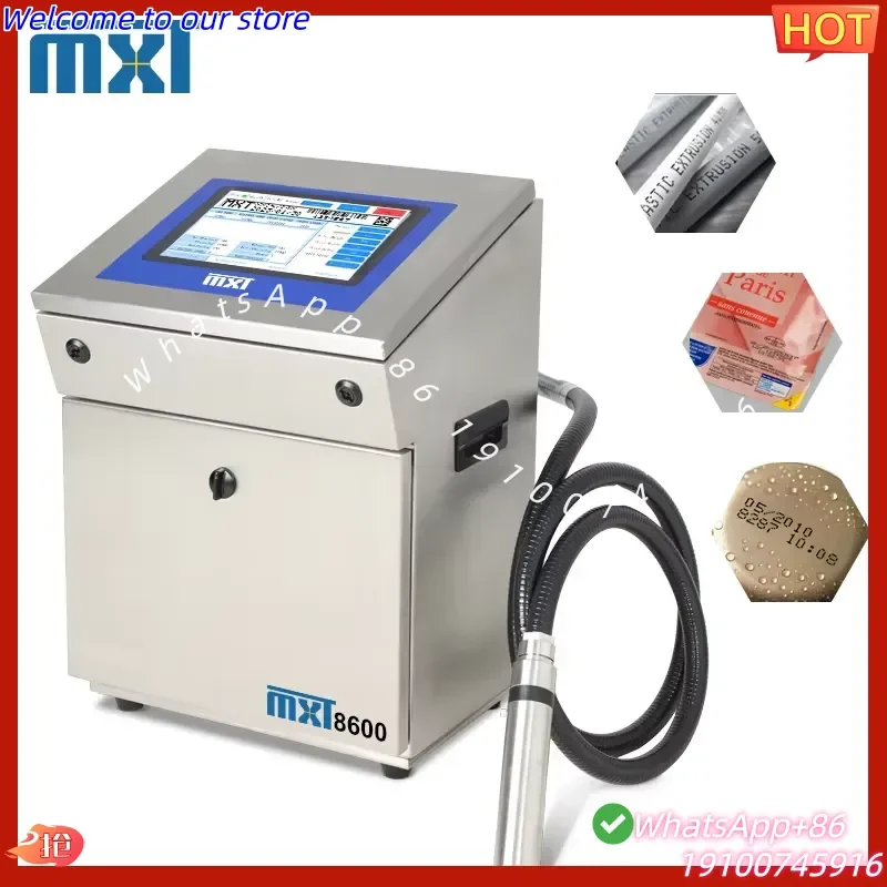 CE Certificate MXT Industrial Automatic CIJ Inkjet Printer Solvent Flex Multicolor USB Connectivity New 1 Year Warranty